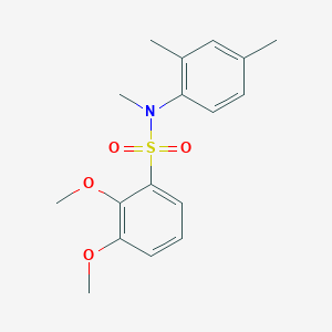 molecular formula C17H21NO4S B7390020 N-(2,4-dimethylphenyl)-2,3-dimethoxy-N-methylbenzenesulfonamide 