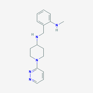 molecular formula C17H23N5 B7390175 N-[[2-(methylamino)phenyl]methyl]-1-pyridazin-3-ylpiperidin-4-amine 