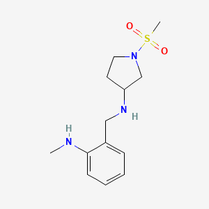 molecular formula C13H21N3O2S B7390219 N-[[2-(methylamino)phenyl]methyl]-1-methylsulfonylpyrrolidin-3-amine 