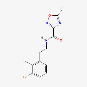 molecular formula C13H14BrN3O2 B7390281 N-[2-(3-bromo-2-methylphenyl)ethyl]-5-methyl-1,2,4-oxadiazole-3-carboxamide 
