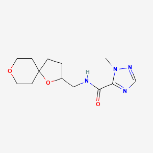 molecular formula C13H20N4O3 B7390306 N-(1,8-dioxaspiro[4.5]decan-2-ylmethyl)-2-methyl-1,2,4-triazole-3-carboxamide 