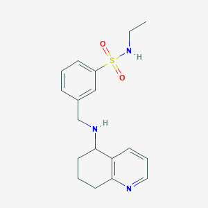 molecular formula C18H23N3O2S B7390341 N-ethyl-3-[(5,6,7,8-tetrahydroquinolin-5-ylamino)methyl]benzenesulfonamide 