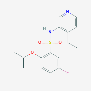 molecular formula C16H19FN2O3S B7390498 N-(4-ethylpyridin-3-yl)-5-fluoro-2-propan-2-yloxybenzenesulfonamide 