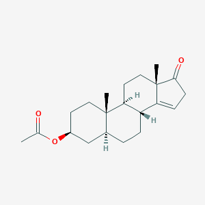 molecular formula C21H30O3 B073905 5alpha-Androst-14-en-17-one, 3beta-hydroxy-, acetate CAS No. 1239-32-3