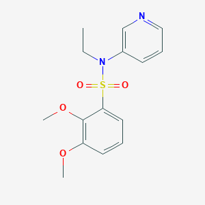 molecular formula C15H18N2O4S B7390676 N-ethyl-2,3-dimethoxy-N-pyridin-3-ylbenzenesulfonamide 