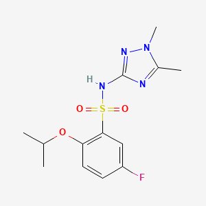 molecular formula C13H17FN4O3S B7390717 N-(1,5-dimethyl-1,2,4-triazol-3-yl)-5-fluoro-2-propan-2-yloxybenzenesulfonamide 