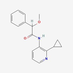 molecular formula C17H18N2O2 B7391043 N-(2-cyclopropylpyridin-3-yl)-2-methoxy-2-phenylacetamide 
