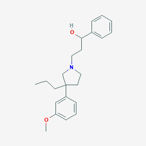 molecular formula C23H31NO2 B073912 3-(m-Methoxyphenyl)-alpha-phenyl-3-propyl-1-pyrrolidinepropanol CAS No. 1507-60-4