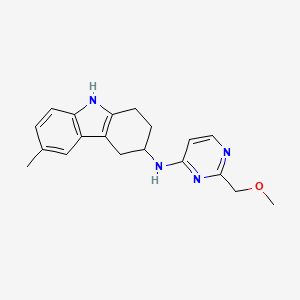 molecular formula C19H22N4O B7391466 N-[2-(methoxymethyl)pyrimidin-4-yl]-6-methyl-2,3,4,9-tetrahydro-1H-carbazol-3-amine 