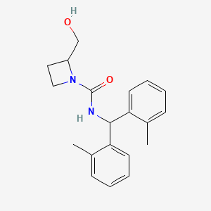 molecular formula C20H24N2O2 B7391877 N-[bis(2-methylphenyl)methyl]-2-(hydroxymethyl)azetidine-1-carboxamide 