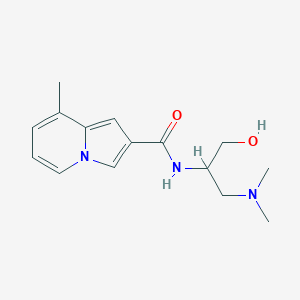 molecular formula C15H21N3O2 B7392065 N-[1-(dimethylamino)-3-hydroxypropan-2-yl]-8-methylindolizine-2-carboxamide 