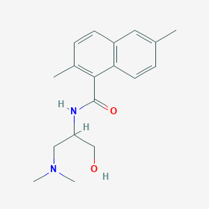 molecular formula C18H24N2O2 B7392071 N-[1-(dimethylamino)-3-hydroxypropan-2-yl]-2,6-dimethylnaphthalene-1-carboxamide 
