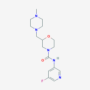 molecular formula C16H24FN5O2 B7392892 N-(5-fluoropyridin-3-yl)-2-[(4-methylpiperazin-1-yl)methyl]morpholine-4-carboxamide 