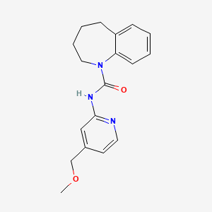 molecular formula C18H21N3O2 B7393082 N-[4-(methoxymethyl)pyridin-2-yl]-2,3,4,5-tetrahydro-1-benzazepine-1-carboxamide 