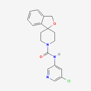 molecular formula C18H18ClN3O2 B7393282 N-(5-chloropyridin-3-yl)spiro[1H-2-benzofuran-3,4'-piperidine]-1'-carboxamide 