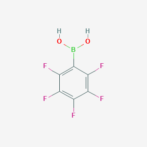 molecular formula C6H2BF5O2 B073933 2,3,4,5,6-五氟苯硼酸 CAS No. 1582-24-7