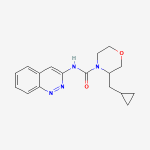 molecular formula C17H20N4O2 B7393397 N-cinnolin-3-yl-3-(cyclopropylmethyl)morpholine-4-carboxamide 