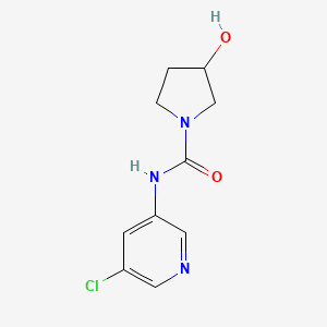 molecular formula C10H12ClN3O2 B7393426 N-(5-chloropyridin-3-yl)-3-hydroxypyrrolidine-1-carboxamide 