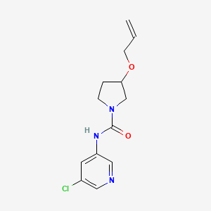 molecular formula C13H16ClN3O2 B7393438 N-(5-chloropyridin-3-yl)-3-prop-2-enoxypyrrolidine-1-carboxamide 