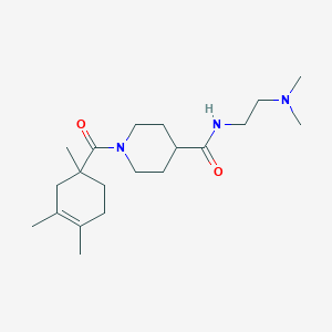 molecular formula C20H35N3O2 B7393624 N-[2-(dimethylamino)ethyl]-1-(1,3,4-trimethylcyclohex-3-ene-1-carbonyl)piperidine-4-carboxamide 