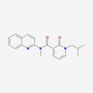 molecular formula C20H21N3O2 B7393728 N-methyl-1-(2-methylpropyl)-2-oxo-N-quinolin-2-ylpyridine-3-carboxamide 