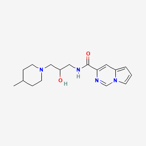 molecular formula C17H24N4O2 B7393846 N-[2-hydroxy-3-(4-methylpiperidin-1-yl)propyl]pyrrolo[1,2-c]pyrimidine-3-carboxamide 