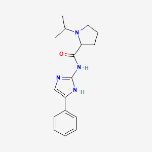 molecular formula C17H22N4O B7394003 N-(5-phenyl-1H-imidazol-2-yl)-1-propan-2-ylpyrrolidine-2-carboxamide 