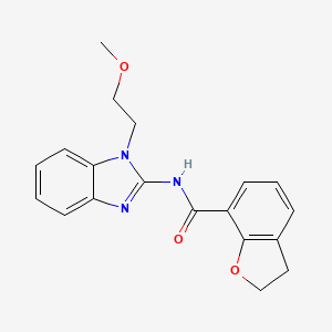 molecular formula C19H19N3O3 B7394066 N-[1-(2-methoxyethyl)benzimidazol-2-yl]-2,3-dihydro-1-benzofuran-7-carboxamide 