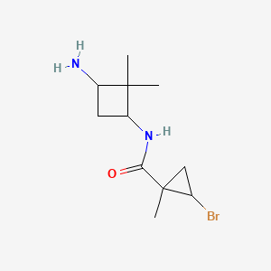 molecular formula C11H19BrN2O B7394139 N-(3-amino-2,2-dimethylcyclobutyl)-2-bromo-1-methylcyclopropane-1-carboxamide 