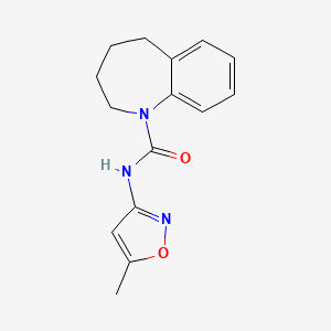 molecular formula C15H17N3O2 B7394260 N-(5-methyl-1,2-oxazol-3-yl)-2,3,4,5-tetrahydro-1-benzazepine-1-carboxamide 