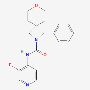 molecular formula C19H20FN3O2 B7395183 N-(3-fluoropyridin-4-yl)-3-phenyl-7-oxa-2-azaspiro[3.5]nonane-2-carboxamide 