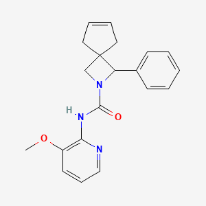 molecular formula C20H21N3O2 B7395206 N-(3-methoxypyridin-2-yl)-3-phenyl-2-azaspiro[3.4]oct-6-ene-2-carboxamide 