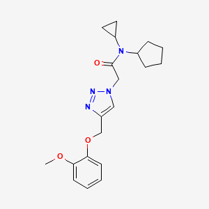 molecular formula C20H26N4O3 B7396413 N-cyclopentyl-N-cyclopropyl-2-[4-[(2-methoxyphenoxy)methyl]triazol-1-yl]acetamide 