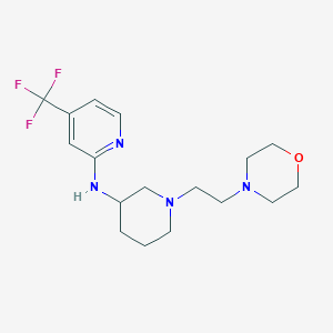 molecular formula C17H25F3N4O B7396422 N-[1-(2-morpholin-4-ylethyl)piperidin-3-yl]-4-(trifluoromethyl)pyridin-2-amine 