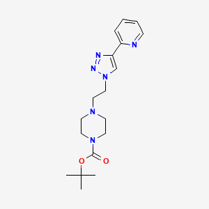 molecular formula C18H26N6O2 B7396447 Tert-butyl 4-[2-(4-pyridin-2-yltriazol-1-yl)ethyl]piperazine-1-carboxylate 