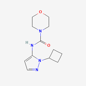 molecular formula C12H18N4O2 B7396703 N-(2-cyclobutylpyrazol-3-yl)morpholine-4-carboxamide 