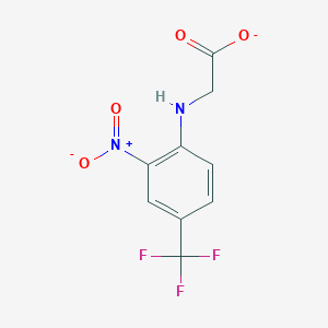 molecular formula C9H6F3N2O4- B073968 (2-Nitro-4-trifluoromethyl-phenylamino)-acetic acid CAS No. 1428-53-1