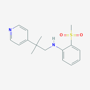 molecular formula C16H20N2O2S B7397027 N-(2-methyl-2-pyridin-4-ylpropyl)-2-methylsulfonylaniline 