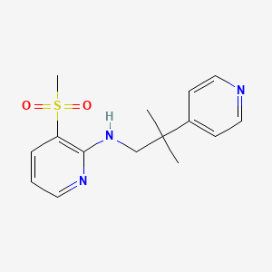 molecular formula C15H19N3O2S B7397033 N-(2-methyl-2-pyridin-4-ylpropyl)-3-methylsulfonylpyridin-2-amine 