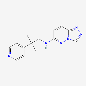 molecular formula C14H16N6 B7397047 N-(2-methyl-2-pyridin-4-ylpropyl)-[1,2,4]triazolo[4,3-b]pyridazin-6-amine 