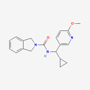 molecular formula C19H21N3O2 B7397131 N-[cyclopropyl-(6-methoxypyridin-3-yl)methyl]-1,3-dihydroisoindole-2-carboxamide 