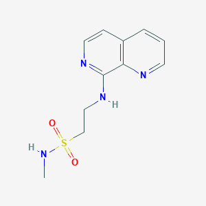 molecular formula C11H14N4O2S B7397162 N-methyl-2-(1,7-naphthyridin-8-ylamino)ethanesulfonamide 