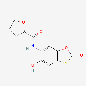 molecular formula C12H11NO5S B7397170 N-(5-hydroxy-2-oxo-1,3-benzoxathiol-6-yl)oxolane-2-carboxamide 