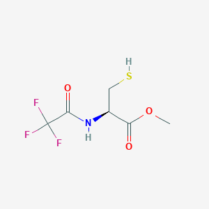 molecular formula C6H8F3NO3S B073972 N-Trifluoroacetyl-L-cysteine methyl ester CAS No. 1577-62-4