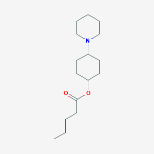 molecular formula C16H29NO2 B073973 4-Piperidinocyclohexyl valerate CAS No. 1532-02-1