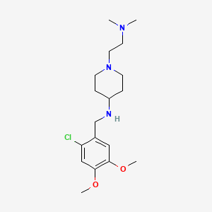 molecular formula C18H30ClN3O2 B7397373 N-[(2-chloro-4,5-dimethoxyphenyl)methyl]-1-[2-(dimethylamino)ethyl]piperidin-4-amine 