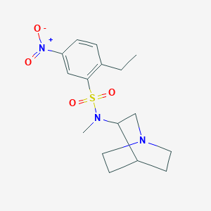 molecular formula C16H23N3O4S B7397451 N-(1-azabicyclo[2.2.2]octan-3-yl)-2-ethyl-N-methyl-5-nitrobenzenesulfonamide 