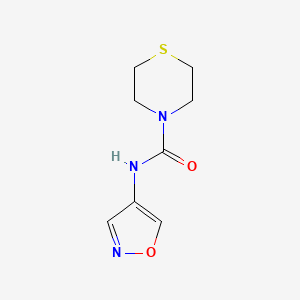 molecular formula C8H11N3O2S B7397648 N-(1,2-oxazol-4-yl)thiomorpholine-4-carboxamide 