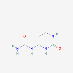 molecular formula C6H12N4O2 B073977 Urea, (hexahydro-6-methyl-2-oxo-4-pyrimidinyl)- CAS No. 1129-42-6