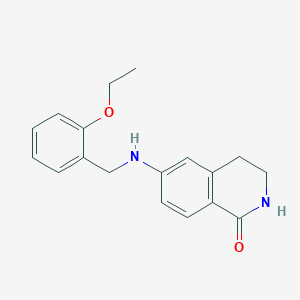 molecular formula C18H20N2O2 B7397828 6-[(2-ethoxyphenyl)methylamino]-3,4-dihydro-2H-isoquinolin-1-one 